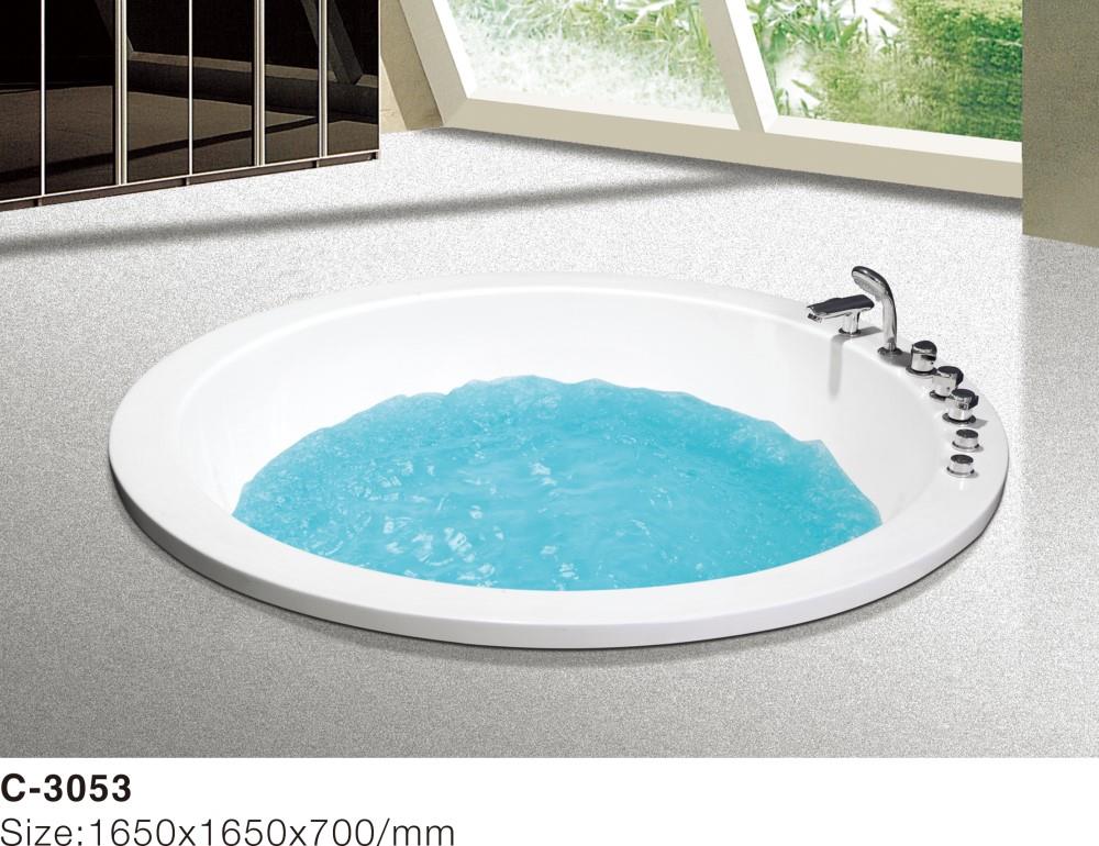 (3) MEC3053 - Classica Ronda interior o al aire libre Drop-en piscina de remojo para 3-4 personas 副本 .jpg (3) MEC3053--Classica Round Indoor or Outdoor Drop-in Soaking Tub Pool for 3-4 Persons_副本.jpg