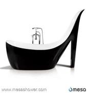 De acrílico independiente de remojo zapatos de tacón alto de la bañera