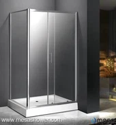 Puerta corredera rectangular simple de la ducha corrediza de la esquina