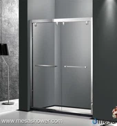 Venta caliente diseño simple enmarcado de acero inoxidable deslizante puerta de la ducha