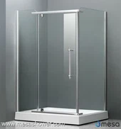 Menos enmarcado nuevo diseño de baño Rectangular esquina ducha puerta con precio barato