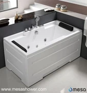 Bañera de hidromasaje rectangular de dos platos