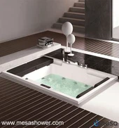 Lujo 2 de dos personas de estilo simple de acrílico Whirlpool Jetted masaje caída en precio barato Bañera caliente de baño de venta