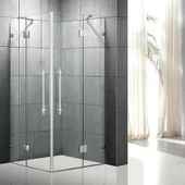 Cabina de ducha sin marco de forma cuadrada de diseño moderno