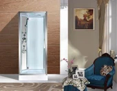 Cabina de ducha con puerta de vidrio