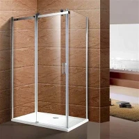 Puerta de ducha corrediza de vidrio para baño