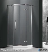 Nueva forma de diamante Frameless bisagra de moda ducha de baño