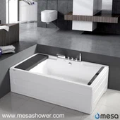 Bañera de acrílico extra grande para el baño de dos personas con la camisa perfecta