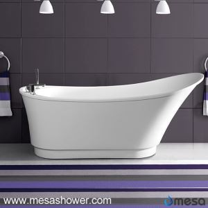 Bañera empotrable acrílica de baño con ángulo