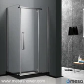 Cabina de ducha de acero inoxidable con puerta pivotante pivotante