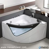 2017 Nuevo Diseño Blanco Negro Vidrio Esquina Sector Precio barato Whirlpool ABS Baño Bañera