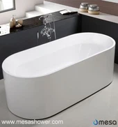 Bañera empotrable de acrílico blanco, pulido y empotrable