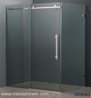 Diseño simple de acero inoxidable de esquina de baño deslizable Frameless ducha recinto