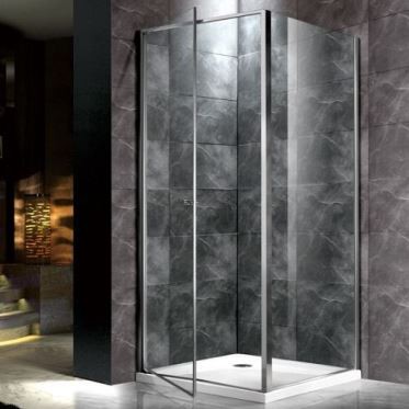 Puerta de ducha de vidrio transparente