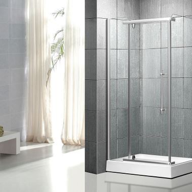 Puerta de ducha de esquina de baño de nuevo diseño rectangular