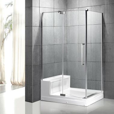 Pivot Corner Shower Enclosure en venta con asiento