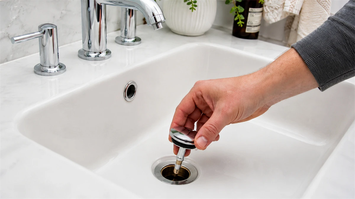How to Remove a Bathroom Sink Stopper From Above